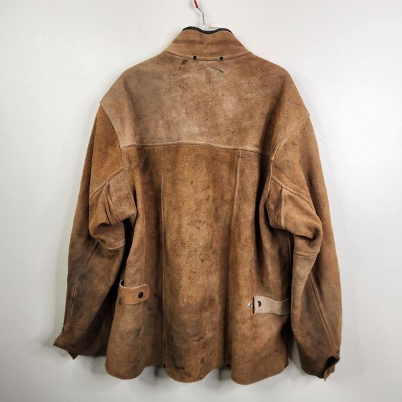 Black Stallion Vintage 30WC Split Cowhide Snap Button Leather Welding Jacket XL - Picture 9 of 12